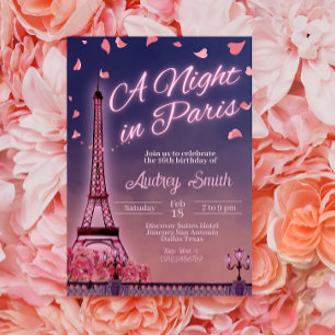 Invitation Nuit à Paris - Anniversaire