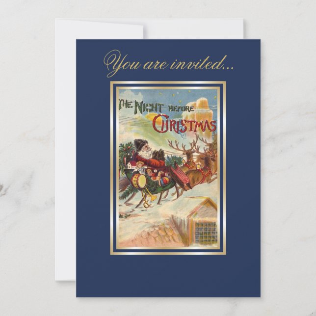 Invitation Nuit avant le dîner du Père Noël (Devant)