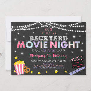 Invitation Nuit d'anniversaire du Jardin de cinéma des filles