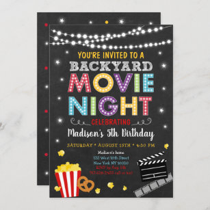 Invitation Nuit d'anniversaire du Jardin Movie