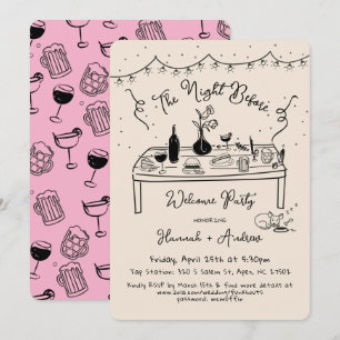 Invitation Nuit de bienvenue décontractée avant le restaurant