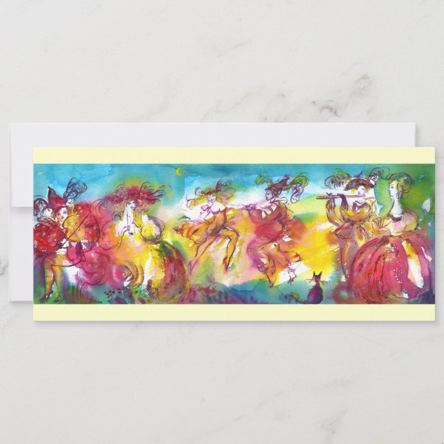 Invitation Nuit de CARNIVAL crème (Devant)