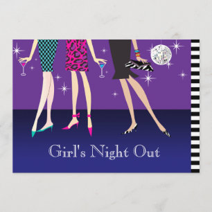 Invitation Nuit de filles de partie de mode