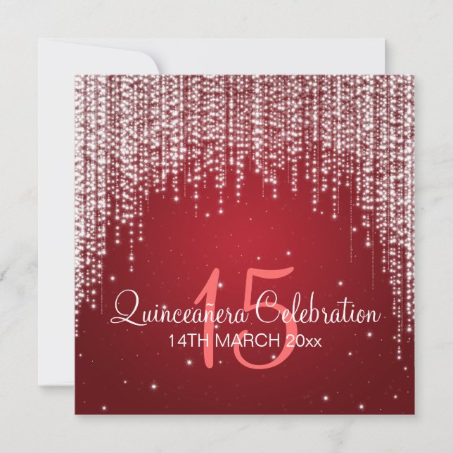 Invitation Nuit de la fête de Quinceañera (Devant)