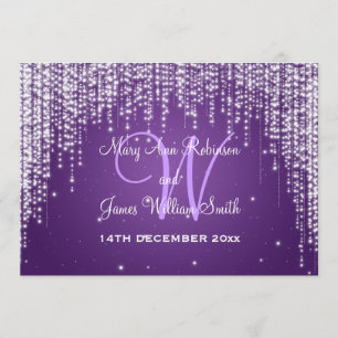 Invitation Nuit de mariage élégante et violette