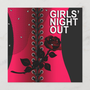 Invitation Nuit des filles Roses noirs   corail