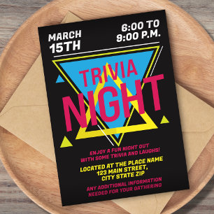 Invitation Nuit d'essais Vintage couleur des années 90