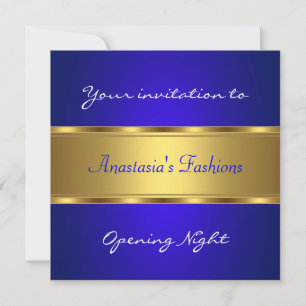 Invitation Nuit d'ouverture Cobalt Blue Gold
