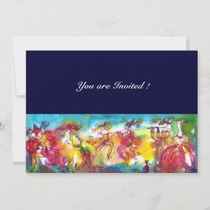 Invitation NUIT DU CARNAVAL, Masque Mardi Gras, Danse, Musiqu