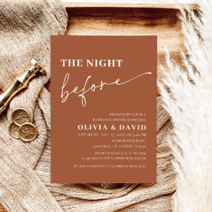 Invitation Nuit en terre cuite avant le dîner de répétition I