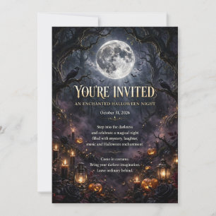 Invitation Nuit enchantée d'Halloween complète