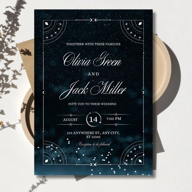 Invitation Nuit étoilée de mariage céleste sous les étoiles (Créateur téléchargé)
