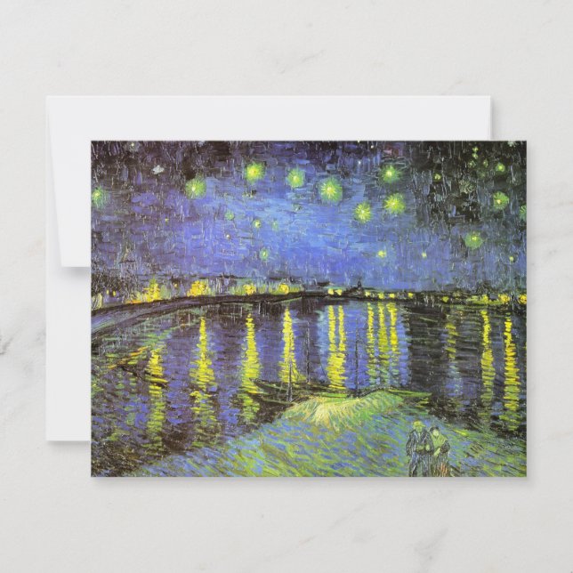 Invitation Nuit étoilée de Vincent van Gogh sur le Rhône (Devant)