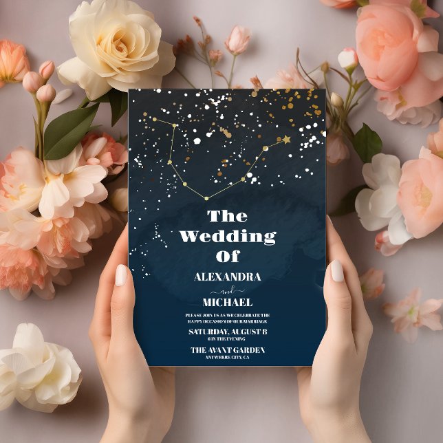 Invitation Nuit étoilée Galaxie céleste Mariage (Créateur téléchargé)