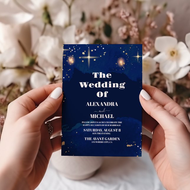 Invitation Nuit étoilée Galaxie céleste Mariage (Créateur téléchargé)