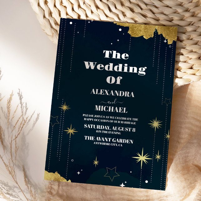 Invitation Nuit étoilée Galaxie céleste Mariage (Créateur téléchargé)