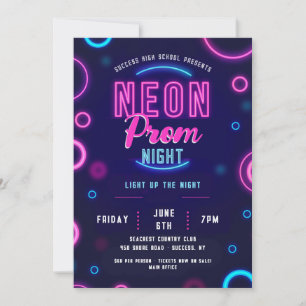 Invitation Nuit Neon Prom