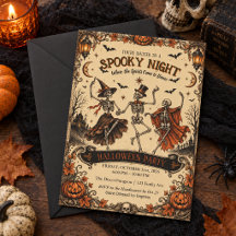 Nuit Squelettes Dansants Vintage Halloween