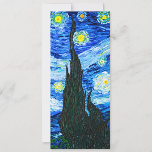 Invitation Nuit Van Gogh Starry (Devant)