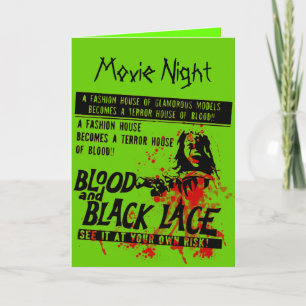 Invitation Nuit vintage de mouvement