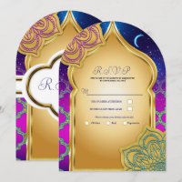 Nuits arabes de lune bleue Glam or violet RSVP