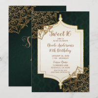 Nuits Arabes Marocaines Vert Or Fête Douce 16 Ans