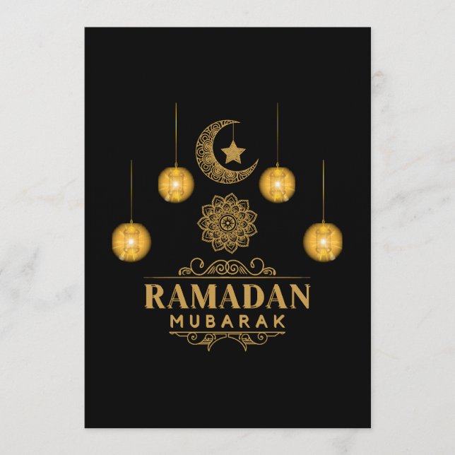 Invitation Nuits élégantes de Ramadan - Eid Moubarak 2026 (Devant)