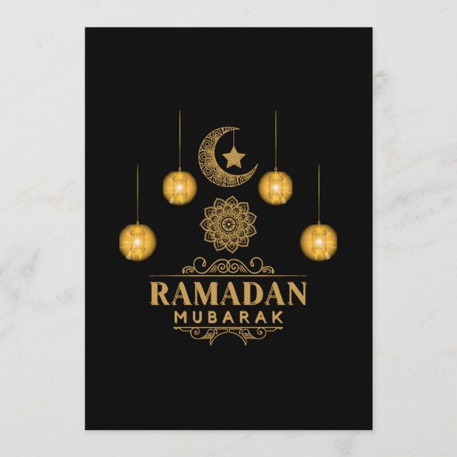 Invitation Nuits élégantes de Ramadan - Eid Moubarak 2026 Vac (Devant)