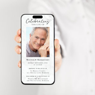 Invitation numérique de la photo de marbre