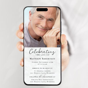 Invitation numérique de la photo de marbre