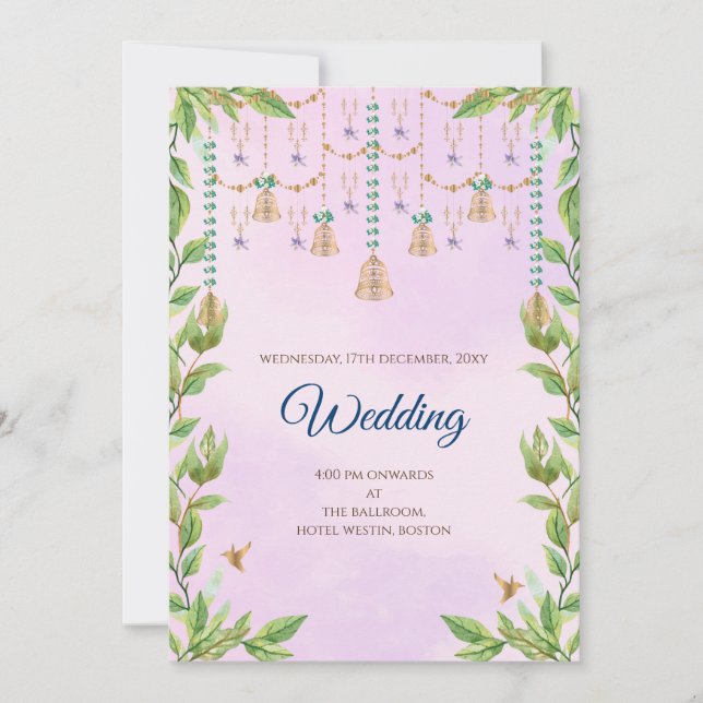 Invitation numérique de mariage hindou Mariage ind (Devant)