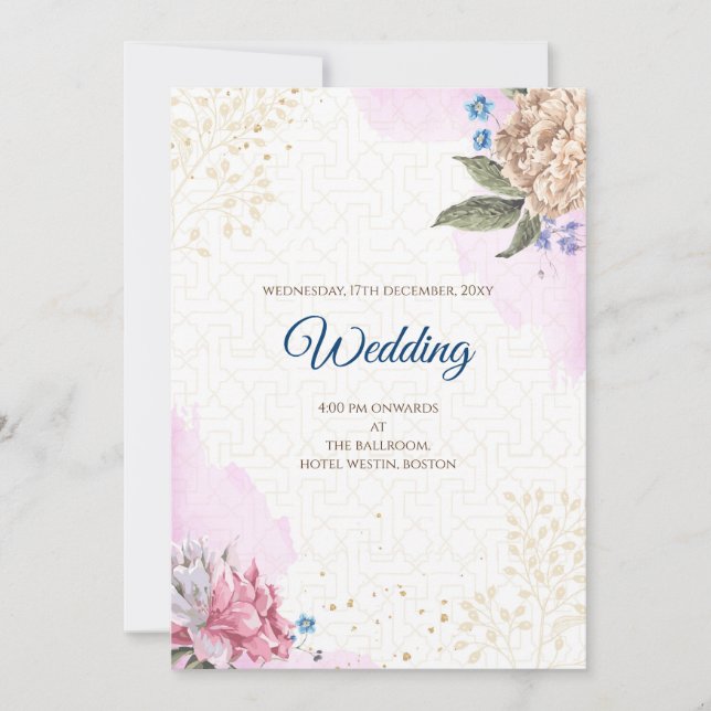Invitation numérique de mariage hindou mariage ind (Devant)