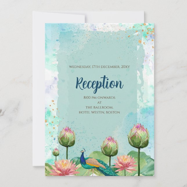 Invitation numérique de mariage indien hindou (Devant)