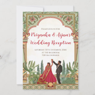 Invitation numérique de réception de mariage indie