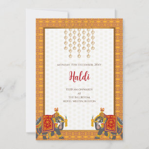 Invitation numérique Haldi et carte de mariage ind