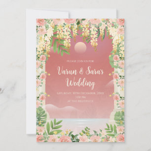 Invitation numérique indienne carte de mariage ind