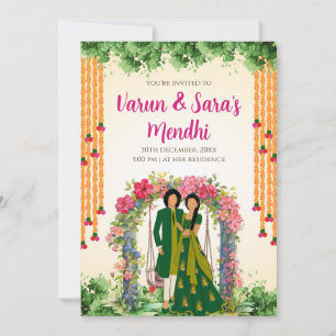 Invitation numérique Mehendi et Mariage Mehndi inv