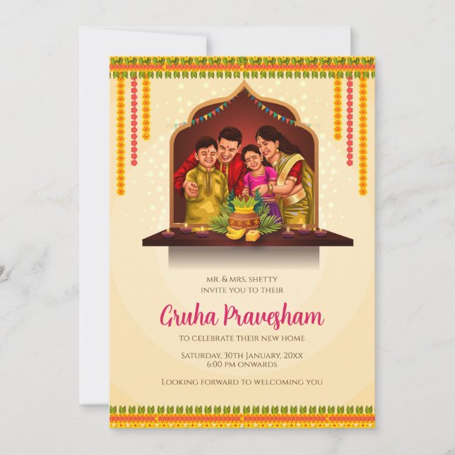 Invitation numérique pour la cérémonie de pendaiso (Devant)