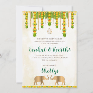 Invitation numérique Telugu et invitation de maria