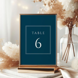 Invitation Numéro de tableau de la barre bleue de la marine m
