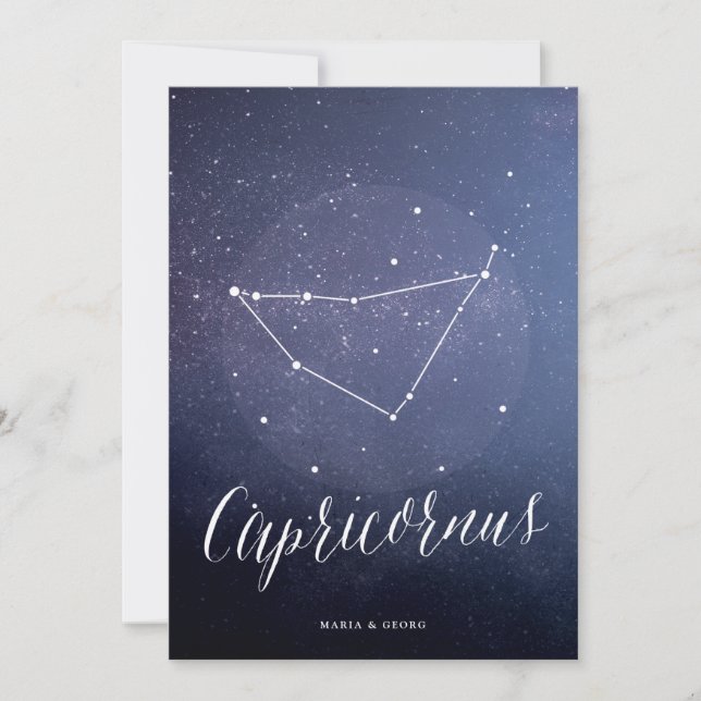 Invitation Numéro de tableau de l'étoile de constellation Cap (Devant)