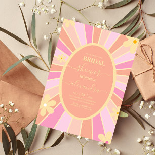 Invitation nuptiale à thème des années 70 Super ré