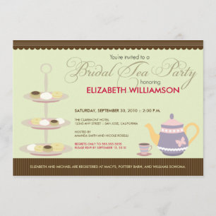 Invitation nuptiale avec du charme de thé (menthe)