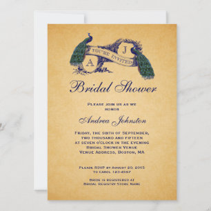 Invitation nuptiale bleue de douche du cru   de