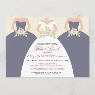 Invitation nuptiale de brunch de jeune mariée et