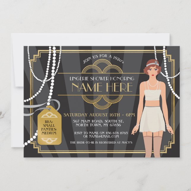 Invitation nuptiale de brune de perle des années (Devant)