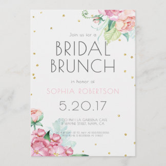 Invitation nuptiale de partie de brunch