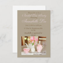 Invitation nuptiale de thé