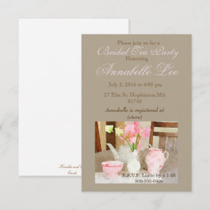 Invitation nuptiale de thé