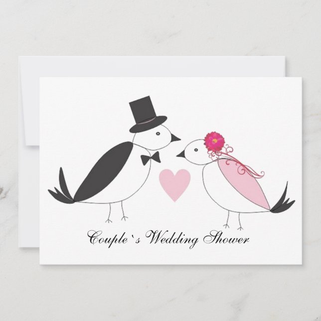 Invitation nuptiale de wedding shower de couples (Devant)